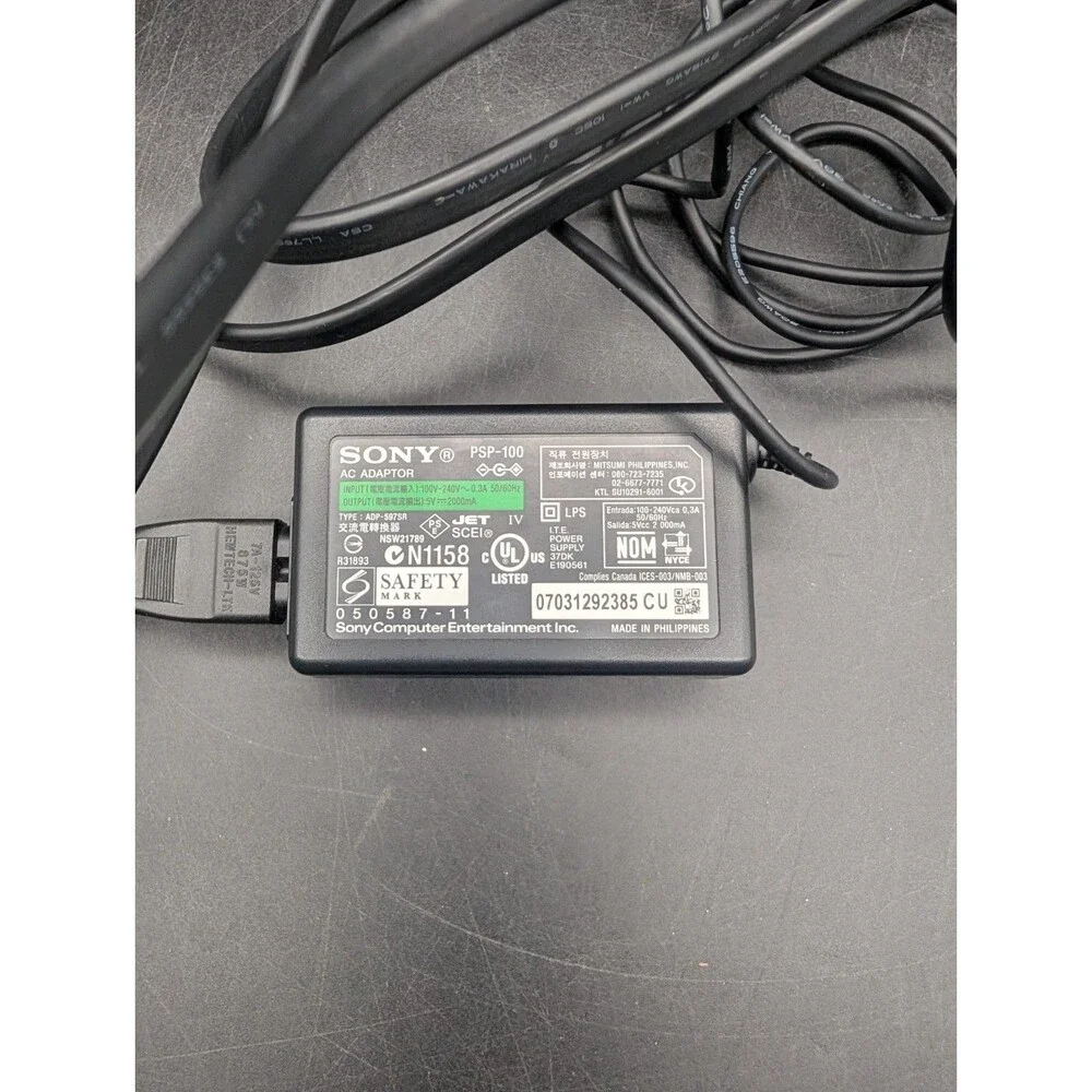 OEM Sony Playstation PSP Wall Charger AC Adapter OEM Brick + Cord 1000 2000 3000